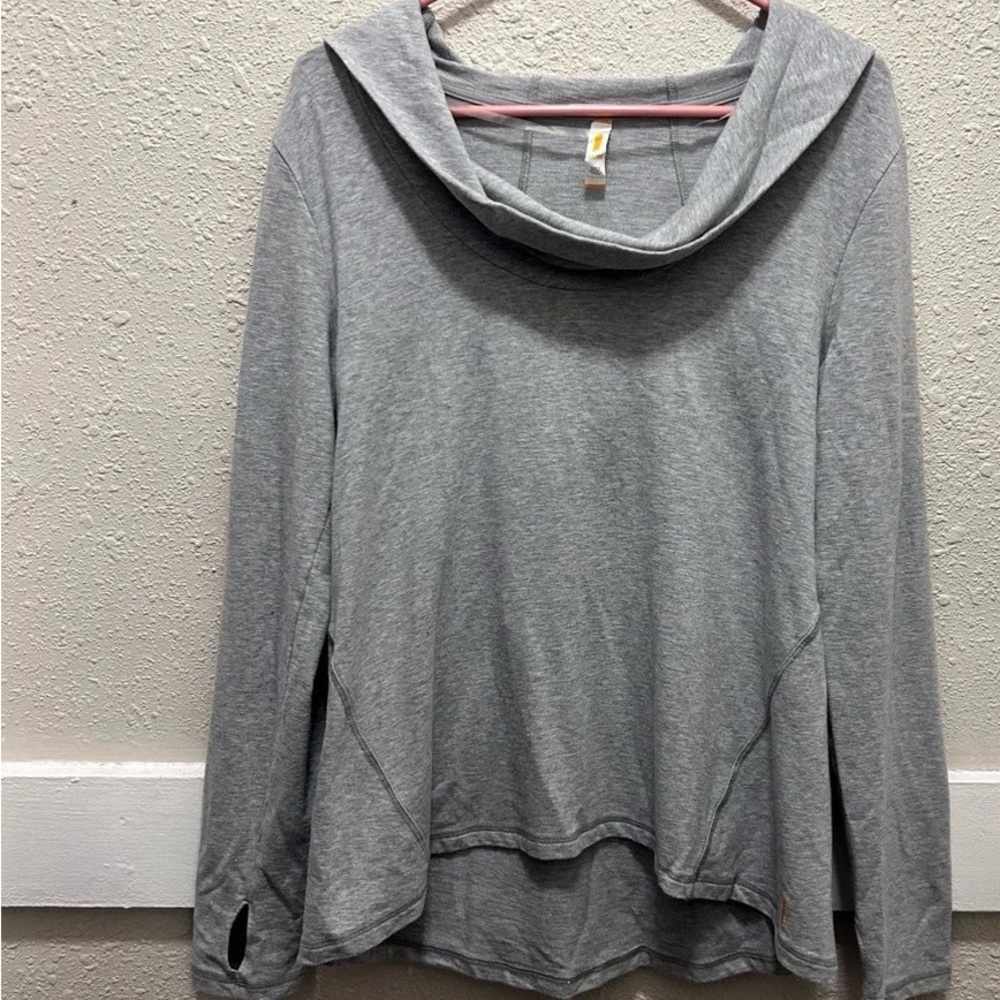 Cozy Gray Cowl Neck Sweatshirt